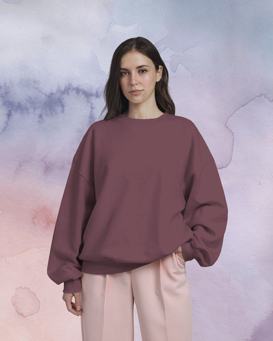 Solid Maroon - Women's Sweatshirt