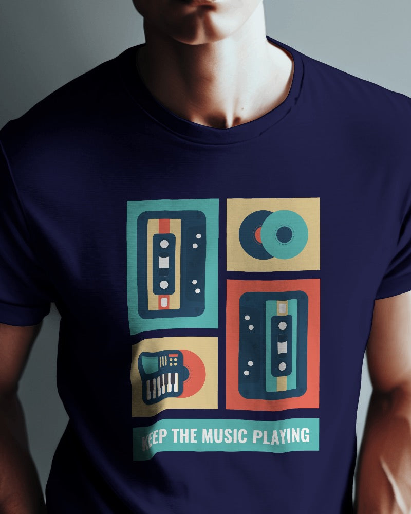 Keep The Music Playing - Unisex Cotton Tee