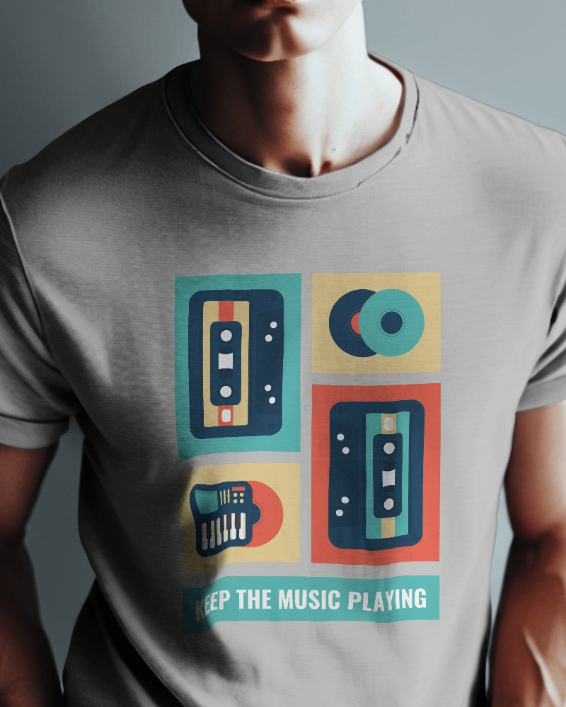 Keep The Music Playing - Unisex Cotton Tee