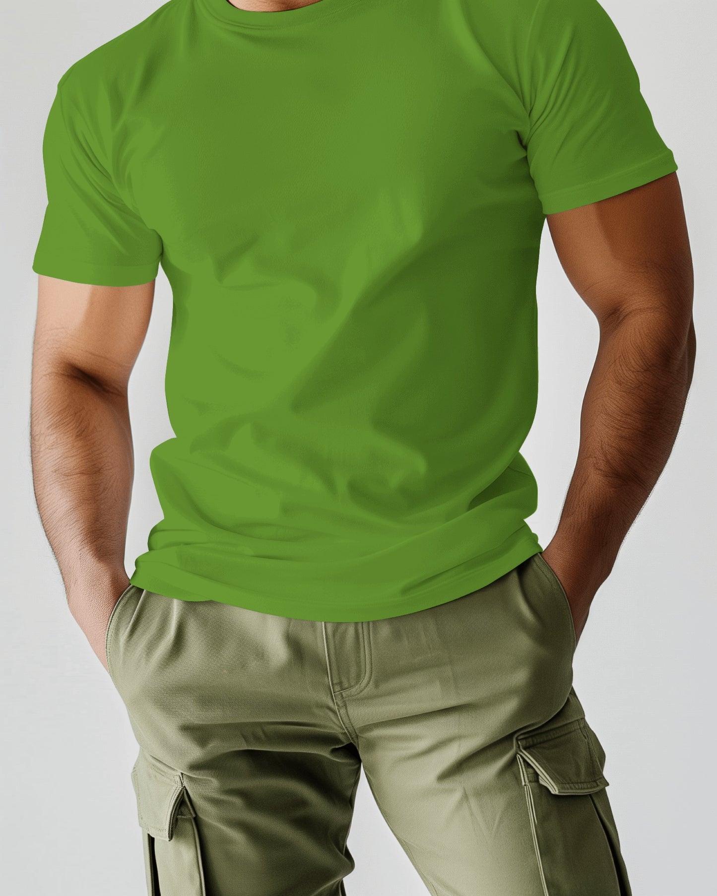 Solid Kiwi Olive Green Tee