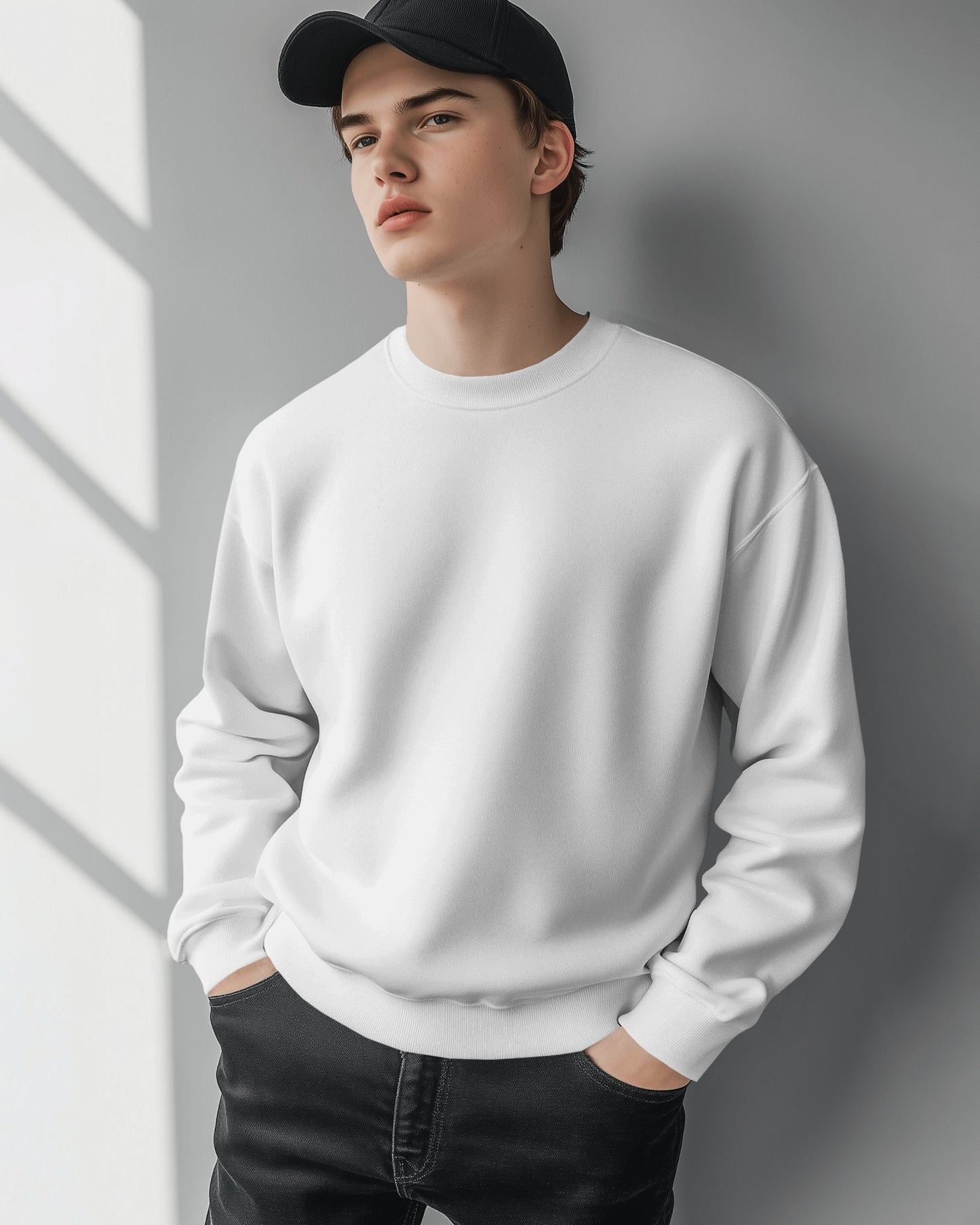 Solid White - Unisex Sweatshirt