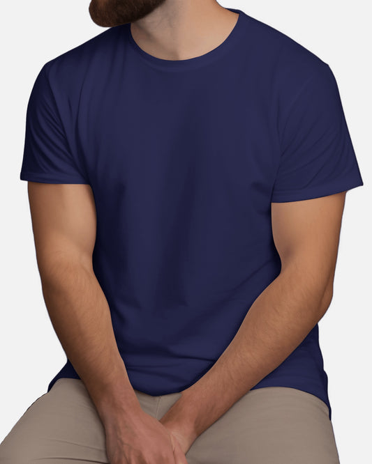 Solid Navy Blue Tee