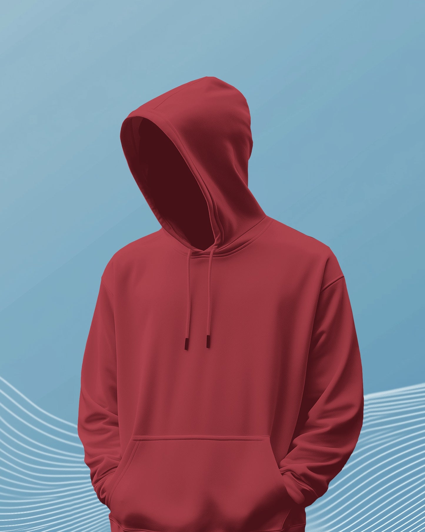 Solid Unisex Hoodie - Cherry Red