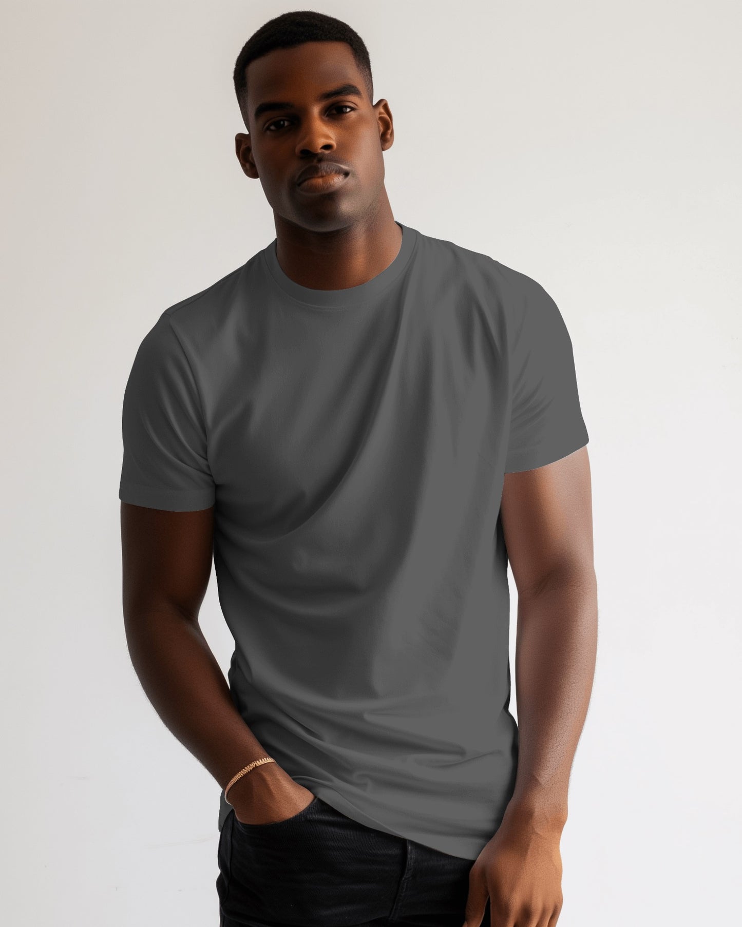 Solid Charcoal Grey Tee