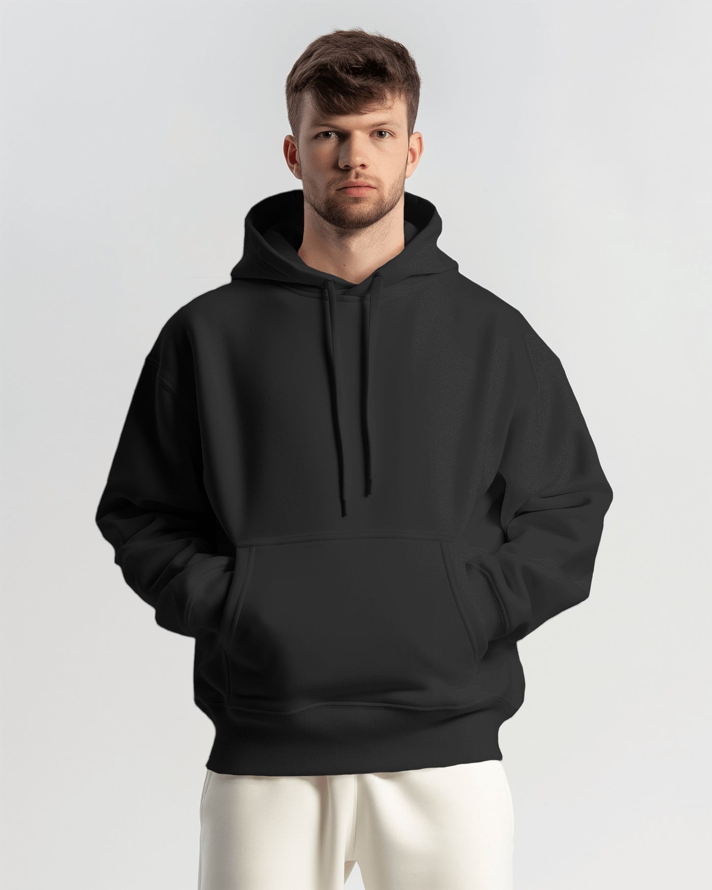 Solid Unisex Hoodie - Black